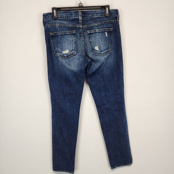 J.Crew Vintage Matchstick Ripped Jeans Size 27S Stretch Low Rise Distressed - Picture 2 of 13